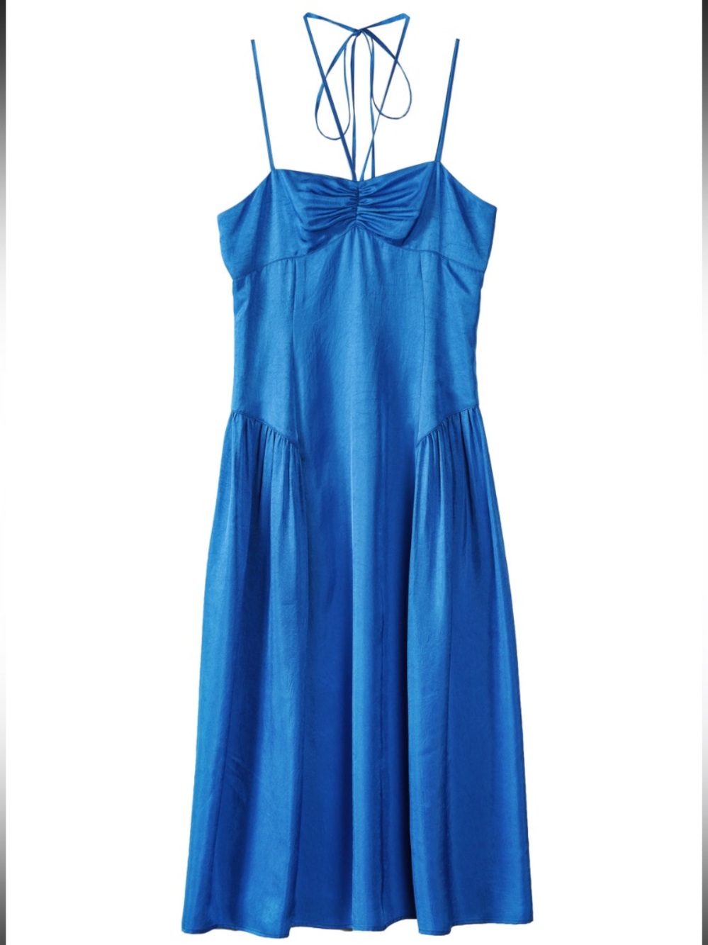 Ciao Lucia Lapis Blue Spaghetti Strap Midi Dress
